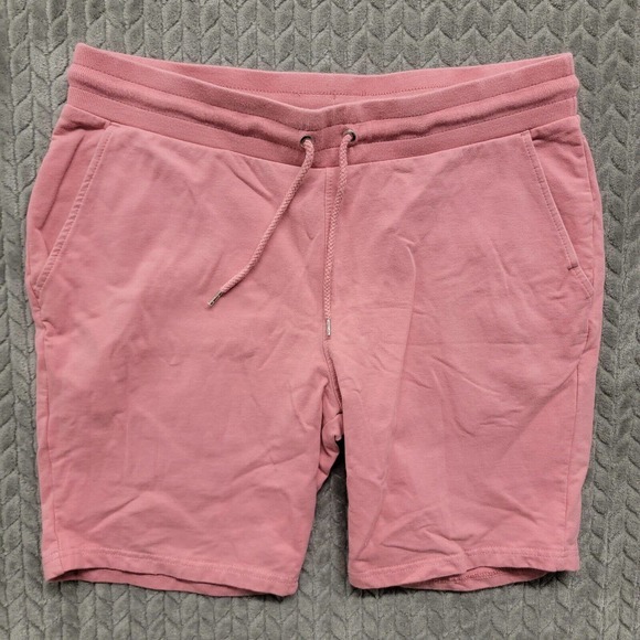 ASOS Mens Size XL Salmon‎ Pink Cotton Drawstring Casual Shorts - Picture 1 of 7
